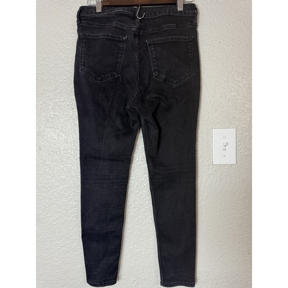 Old Navy Rockstar Super Skinny Jeans High Rise Women Size 8 short Stretch Black - Picture 4 of 9